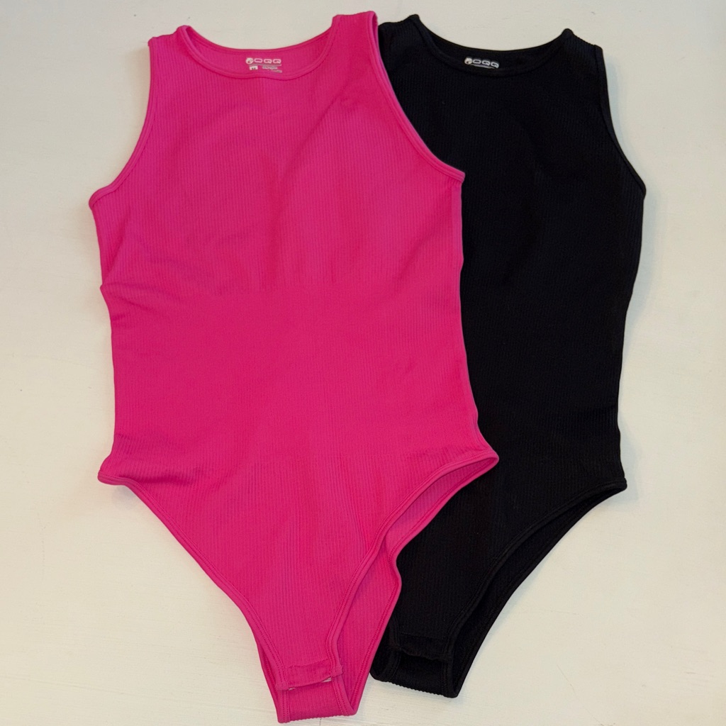 Two Body Shapers Bodysuits  Pink And Black